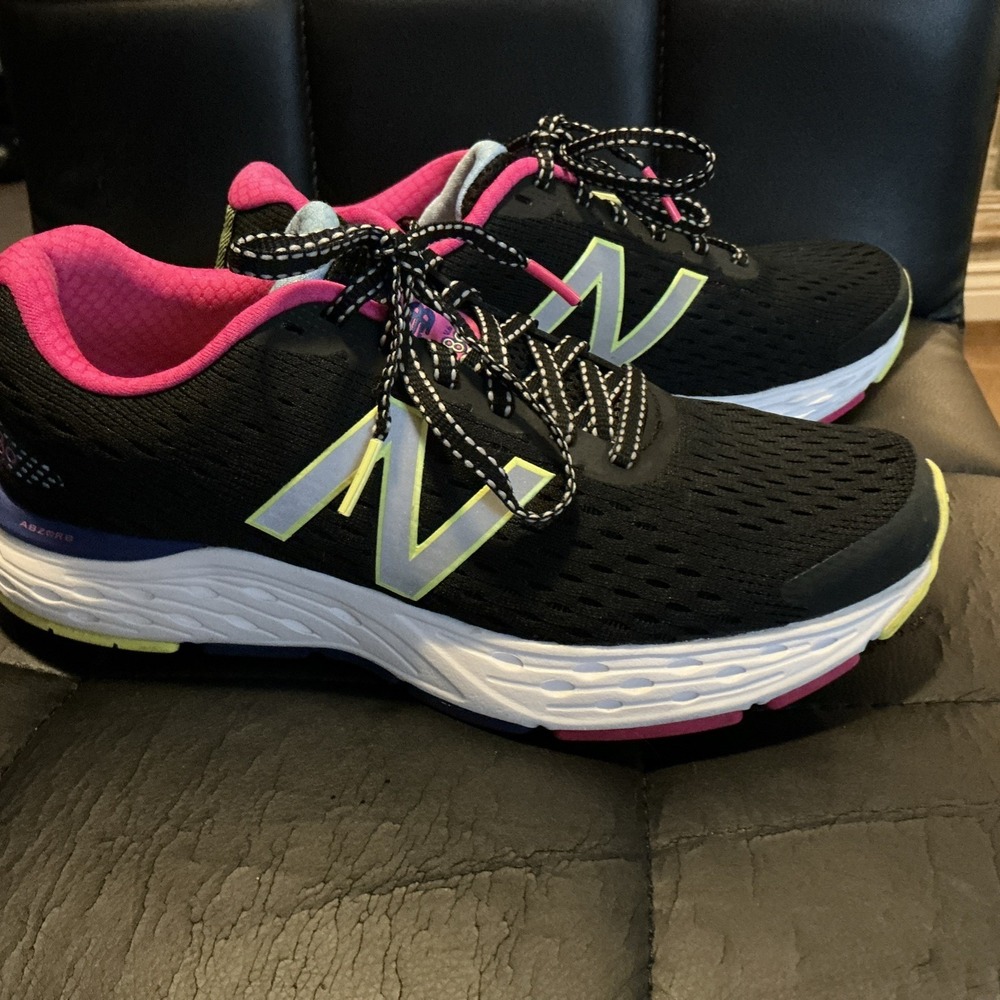 New Balance 680 V.6 Size 8D-black/pink/grey/yellow